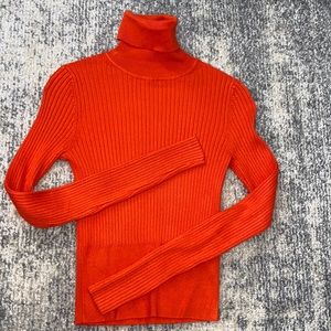 Beautiful orange color turtle neck sweater!